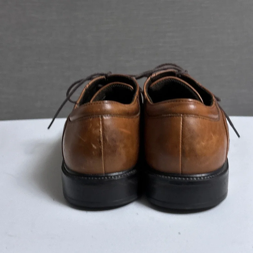 Nunn Bush Oxford Shoes 10.5 M Brown Cap Toe Leather Comfort Gel Dress Classic